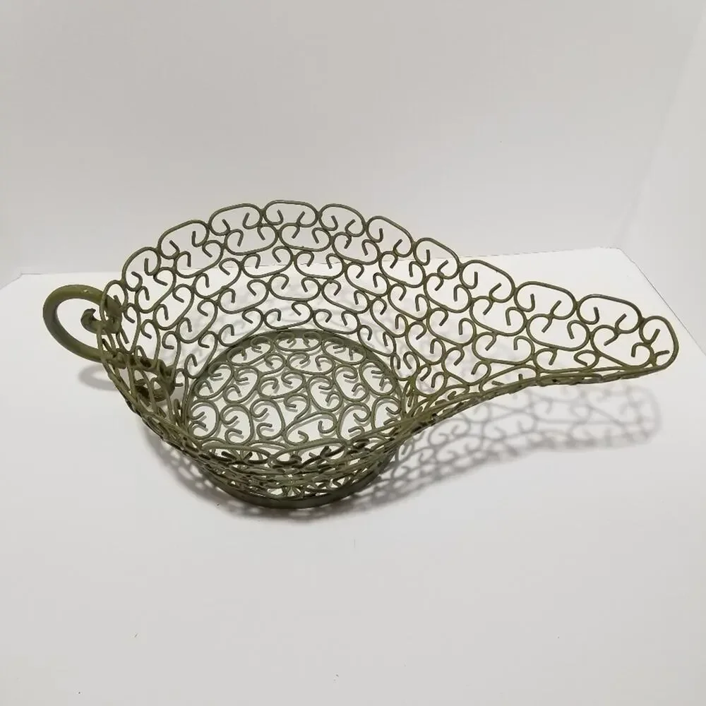 Wire Basket Kitchen Decor Gravy Boat Teapot Handle